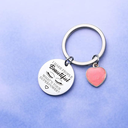 Lashes Keychain Lashes Girl Gift Eyelashes Artist Keychain