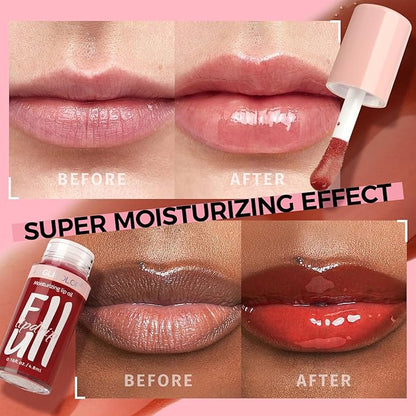 Lip Glow Oil Hydrating 6 Colors, Moisturizing & Glow
