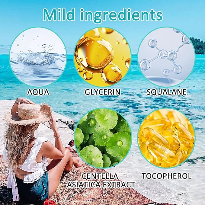 Face Sunscreen SPF 50+ PA+++,Hydrating Refreshing Sunblock,No Sticky Sunscreen for Face,Travel Size Water Resistant Sunscreen Lotion,Oil Control Moisturizing Sun Cream