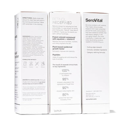 SeroVital Beauty RetinAll Daily Serum – Redefining Retinol – Retinoid Skin Serum – Anti Wrinkle Face Serum for Women, 1 oz