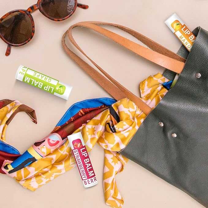 DMSKY 12 Pack Lip Balm, Natural