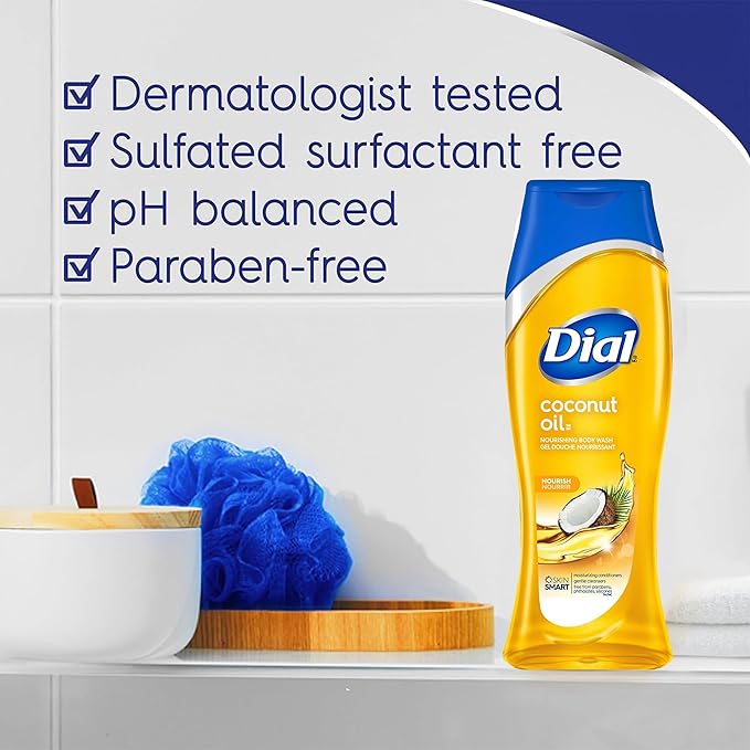 Dial Body Wash Coconut Oil, 3