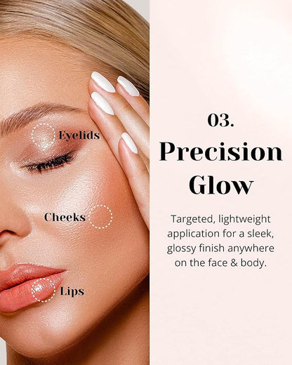 Glint Liquid Gel Highlighter (Glitter Veil, 0.) - Nose, Lips. 1oz