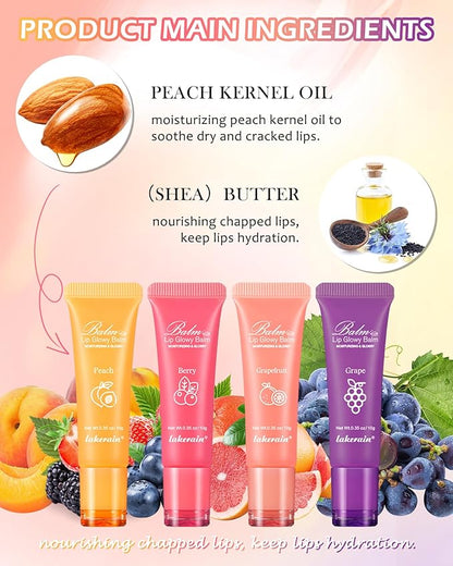 Moisturizer Lip Glowy Balm, Hydrating & Women-3#Grapefruit