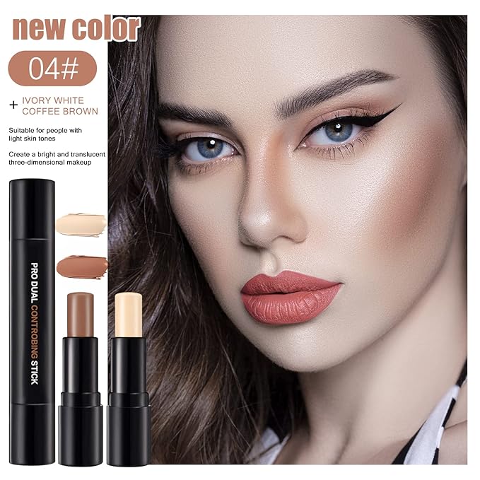 Double-End Contour Highlighter Stick Contour Stick, Face Highlighter,