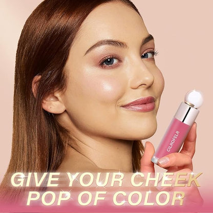 Cilrofelr Dewy Liquid Blush, Soft Cream Liquid Blush Rosy Mauve)