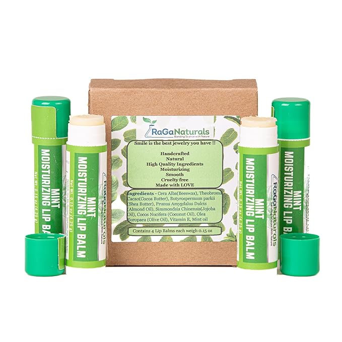 Handmade Moisturizing Mint Lip Balm - Oil,