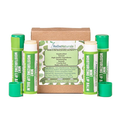 Handmade Moisturizing Mint Lip Balm - Oil,