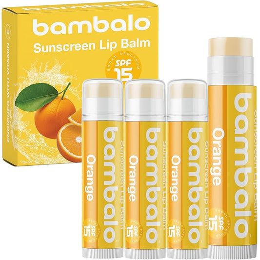 4-Pack Orange SPF 15 Lip Balm Moisturizing,