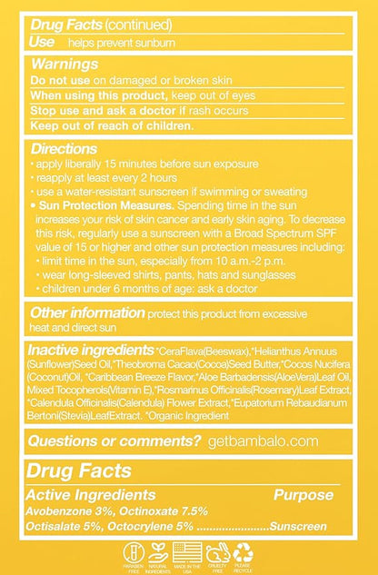 4-Pack Caribbean SPF 15 Lip Balm Moisturizing,