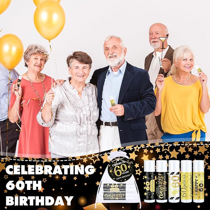 50 Sets 60th Birthday Favors Lip