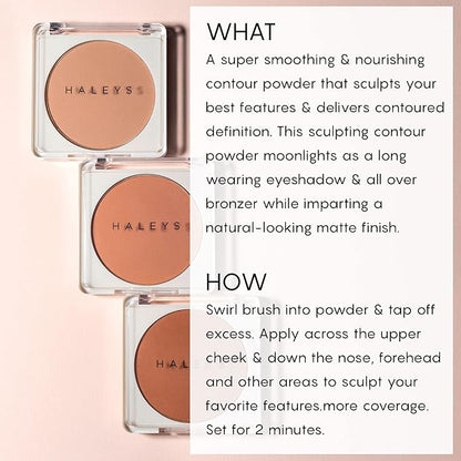 HALEYS Re-sculpt Smoothing Contour Powder (Light) Lightweight, Non-Caking,