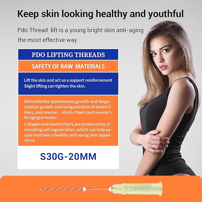 HYPOD Pdo Threads for Face Lift, Pdo Lifting Thread Whole Body Mono Screw Type, Pdo Thread Lift Mono Korea (20PCS-30G*20MM)