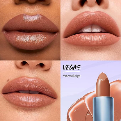 Kosas Weightless Lip Color Nourishing Satin Lipstick - High Impact Lip Color with Clean Formula - Comfy Feel & Soft Finish - Vegas