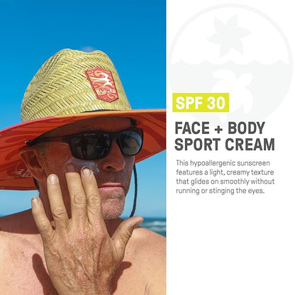 Raw Elements Mike Fields Face & Body Organic Sunscreen Tin SPF 30 - Non-Nano Zinc Oxide, Water-Resistant 80 Min, Reef Safe, All Ages Safe, Travel Sunblock 1.8 oz