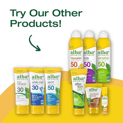 Alba Botanica Aloe Vera Lotion for Skin, Soothing After Sun Treatment for Face and Body, Made with Purity Certified 80% Aloe Vera Gel Formula, 8 fl. oz. Tube (Pack of 2)