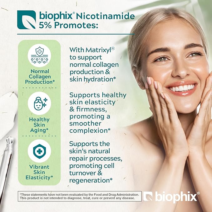 B-3 Nicotinamide Age-Defying Liquid Serum 2 oz - Hyaluronic Acid - Matrixyl ® - Supports Skin Health - Healthy Aging