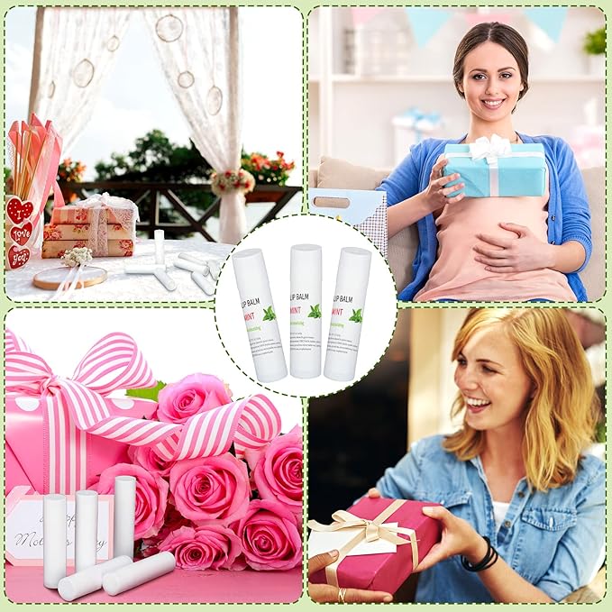 Demissle 150 Pcs Unlabeled Lip Balm Guests