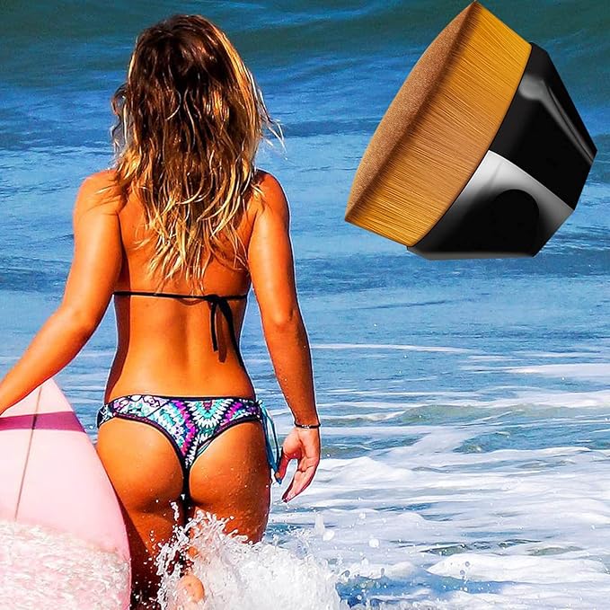 Self Tanner Brush Tanning Face Applicator Sunless Tan Flat Top Kabuki Tanning Brush