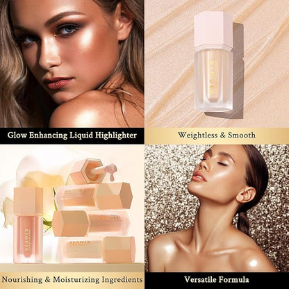 KIMUSE Soft Natural Glow Liquid Filter, Weightless, Long-Wearing, Illuminator Makeup