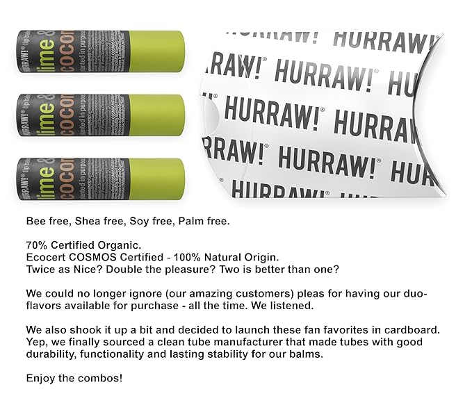 Hurraw! Lime & Coconut Lip Balm,