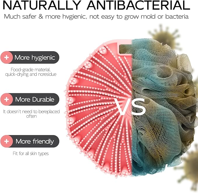 Silicone body scrubber, exfoliating body