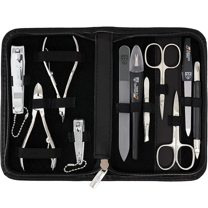 3 Swords Germany – Manicure Pedicure kit Set with Genuine Leather case - Made in Solingen/Germany