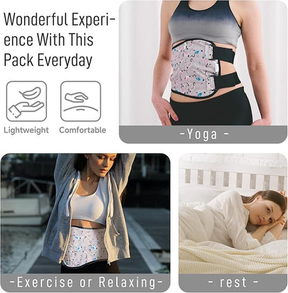 Langsprit Castor Oil Pack Castor Oil Pack Wrap, Organic Castor Oil Packs for Liver Detox, Inflammation, Reusable Castor Oil Pack Compress Castor Oil Packs kit L