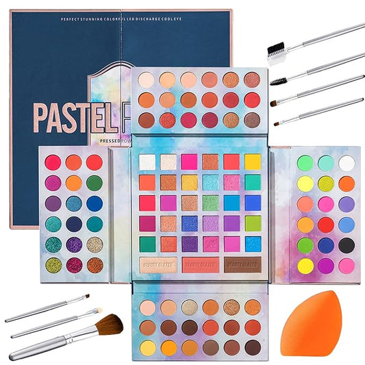 82 Vibrant Shades Makeup Palette - Matte, Shimmers,