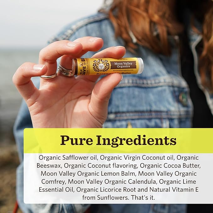 Moon Valley Organics Beeswax Lip Balm LIME,