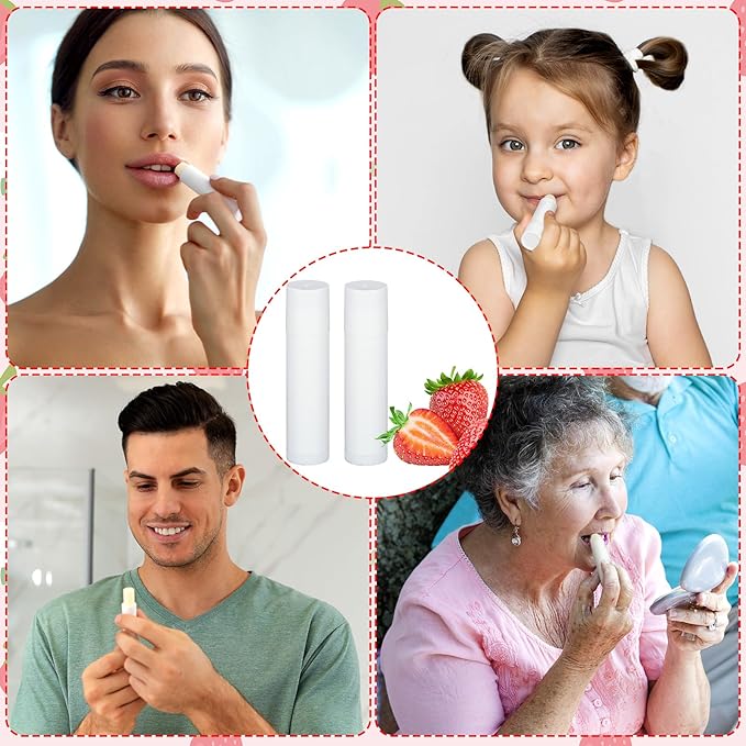 Demissle 150 Pcs Unlabeled Lip Balm Guests