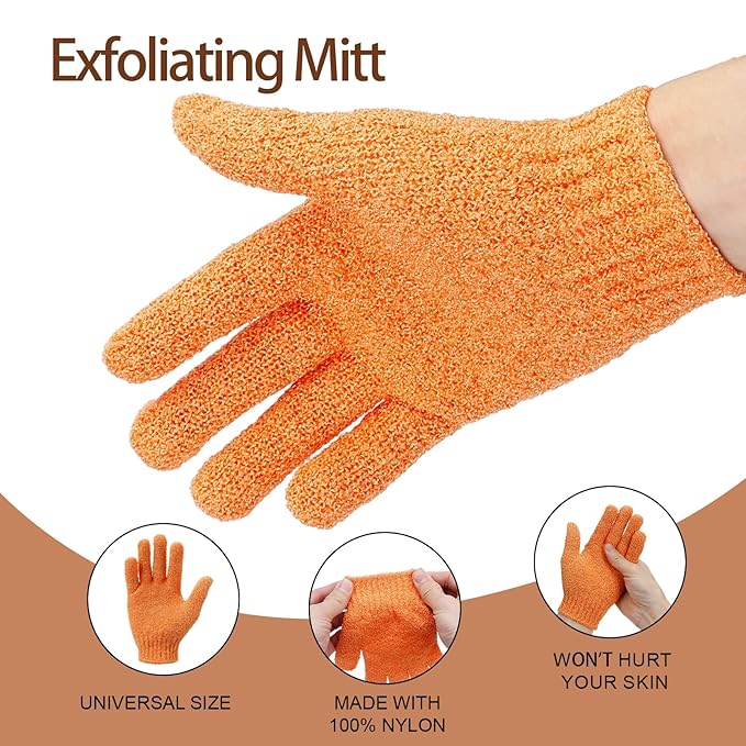 UNIMEIX 4 Pack Self Tanning Mitt Applicator Kit Set Self Tan Back Applicator with Self Tanning Glove for Self Tan Mitt Mini Self Tan Glove and Sunscreen Brush (Brown)