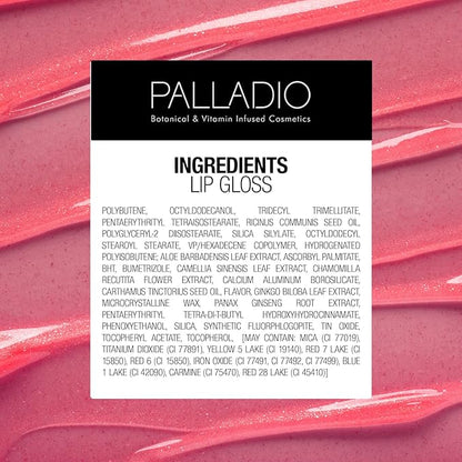 Palladio Lip Gloss, Non-Sticky Lip Gloss, Contains Vitamin E and Aloe, Offers Intense Color and Moisturization, Minimizes Lip Wrinkles, Softens Lips with Beautiful Shiny Finish, Copper
