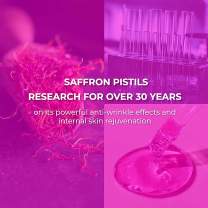 ABERA Saffron Serum For Melasma Treatment, Renewing for Face, Anti-Aging Serum for Fine Lines & Wrinkles, High Potency Saffron Extract, Hydrating Serum, Dark Spot Remover, 1.01 Fl Oz