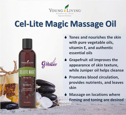 Cel-Lite Magic Massage Oil 8 OZ Bottle by Young Living Essential Oils ( Cel lite )