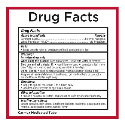 Carmex Medicated Lip Balm Sticks, Lip 0.35oz