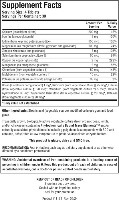 Biotics Research Multi-Mins (Potent Mineral Combination) Bioavailable Multi Mineral Supplement with Mineral Chelates and Whole Food Trace Minerals. Magnesium, Chromium, Iodine (120 Tablets)
