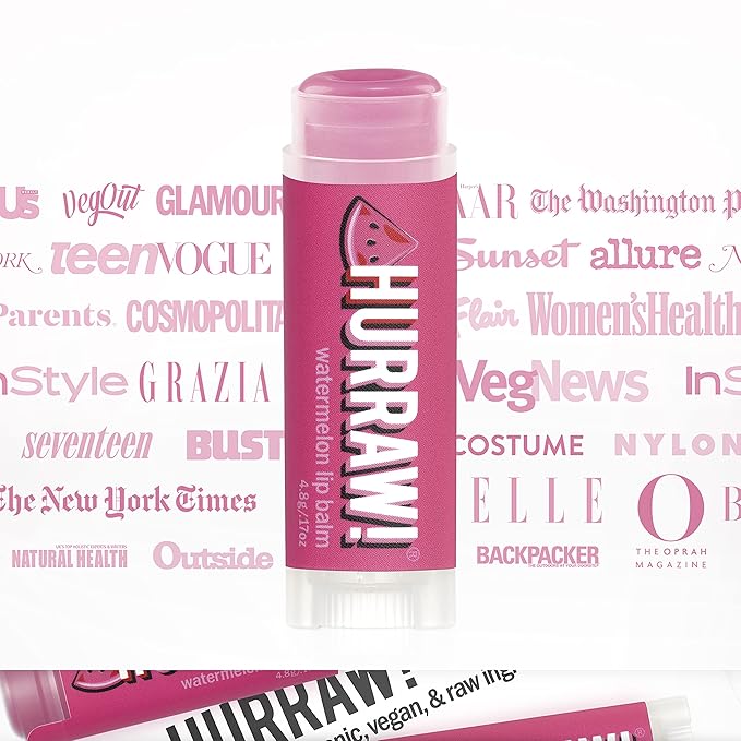 Hurraw! Watermelon Lip Balm, 2 Pack: Palm