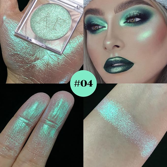 Highlighter Makeup Palette, Long Lasting New Formula, Dazzling Dazzling Shimmer
