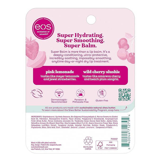 eos 24H Moisture Super Balm- Pink