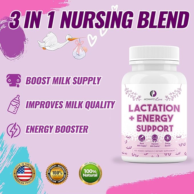 Lactation Supplement with Organic Postnatal Vitamins and Biotin Gummies for Hair Growth, Radiant Skin, Strong Nails, Breast Milk Supply Increase, and Energy Boost for Holistic Postpartum Recovery