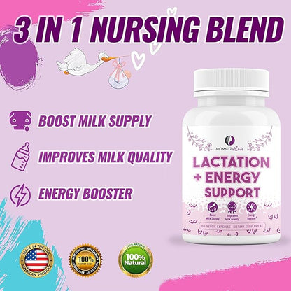 Lactation Supplement with Organic Postnatal Vitamins and Biotin Gummies for Hair Growth, Radiant Skin, Strong Nails, Breast Milk Supply Increase, and Energy Boost for Holistic Postpartum Recovery