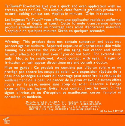 TanTowel Full Body Tan Towelettes - 5 Pack, Dark, 0.5 Fl Oz (Pack of 5)