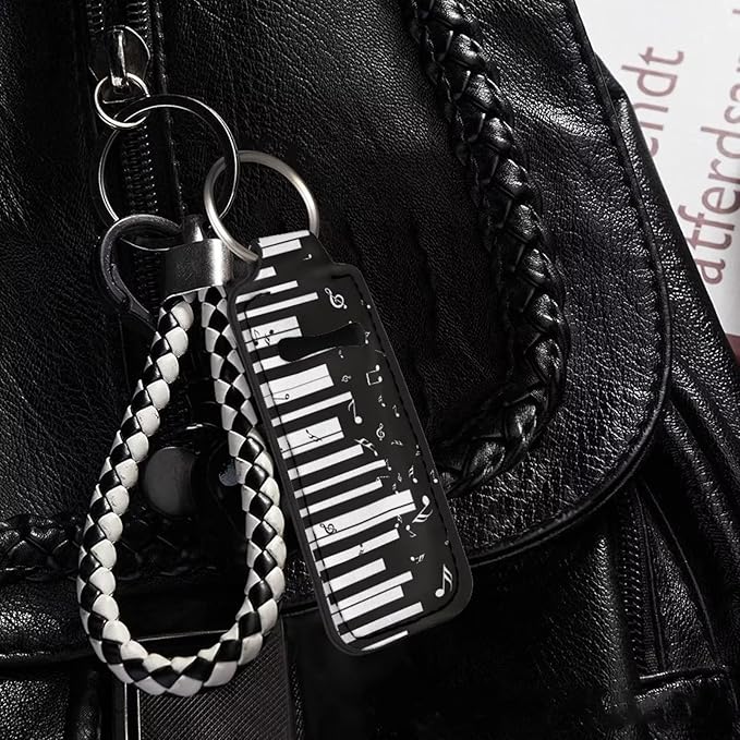 Music Print Travel Lipstick Pouch Piano