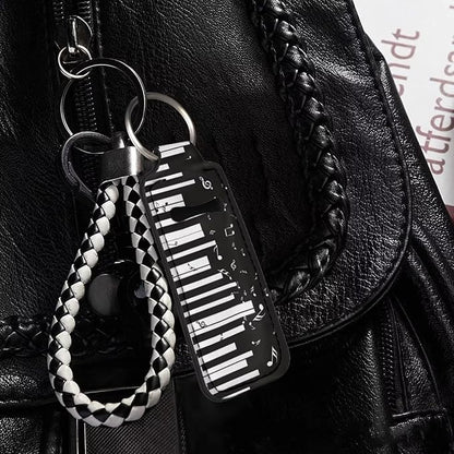 Music Print Travel Lipstick Pouch Piano