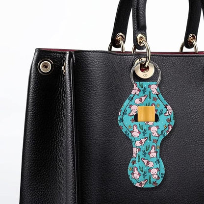 Chapstick Holder Keychain for Lipstick Lip Girls