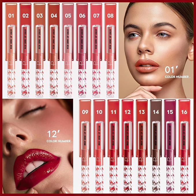 MIELIKKI Liquid Lipstick with Clear Lip Gloss, Dual Gloss,