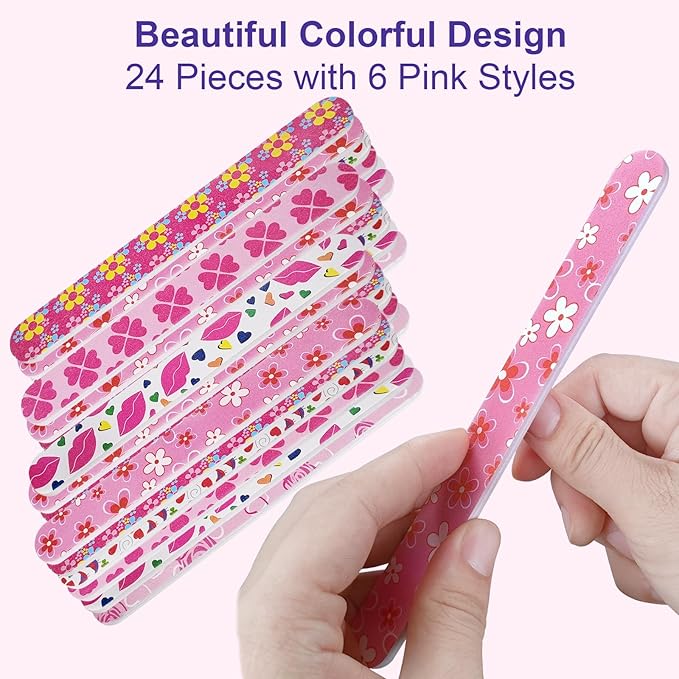 Nail files (24 pack), colorful