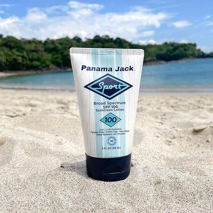 Panama Jack Sport Sunscreen Lotion - SPF 100, Broad Spectrum UVA/UVB Protection, Non-Greasy, PABA, Paraben, Gluten & Cruelty Free, 3 FL OZ (Pack of 2)
