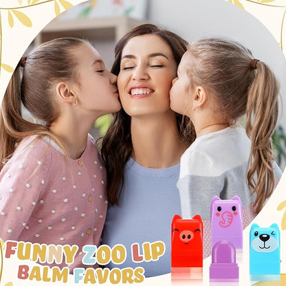 12 Pcs Farm Animals Birthday Lip